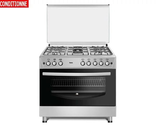CUISINIERE 5 FEUX FERRE 90X60 F9P50G2-DI GRISE RECOND 2