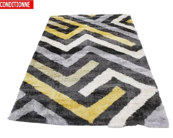 MOQUETTE MM DE LUXE 160X230 P826A ANTHRACITY YELLOW RECOND