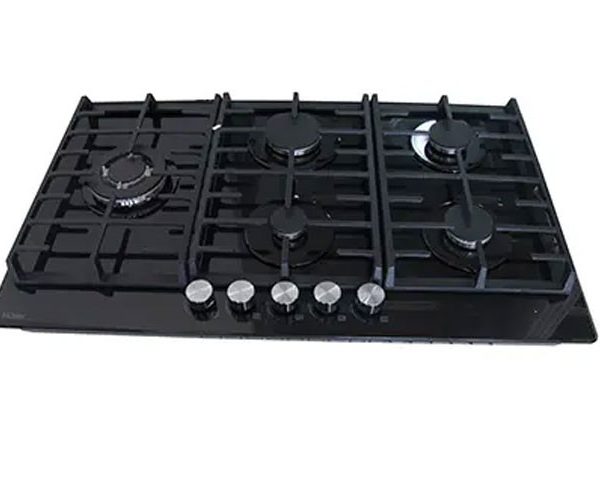 PLAQUE CUISSON ENCASTRABLE 5 FEUX 90X60 A GAZ HAIER HOB 790B NOIR