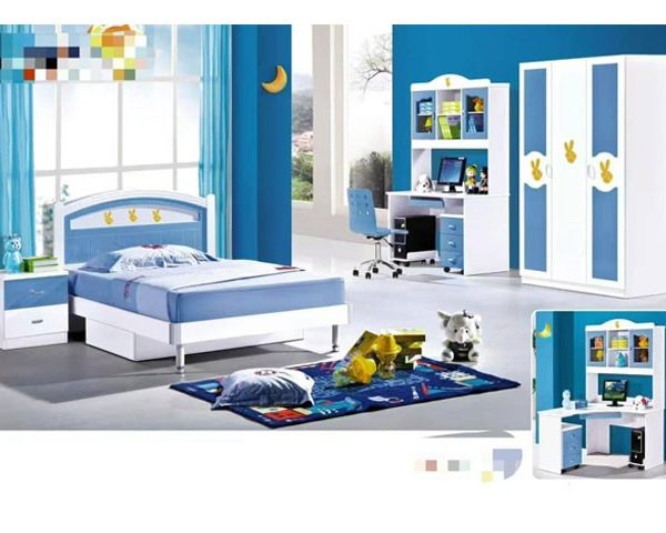 CHAMBRE A COUCHER ENFANT REF 881 BLEU/BLANC