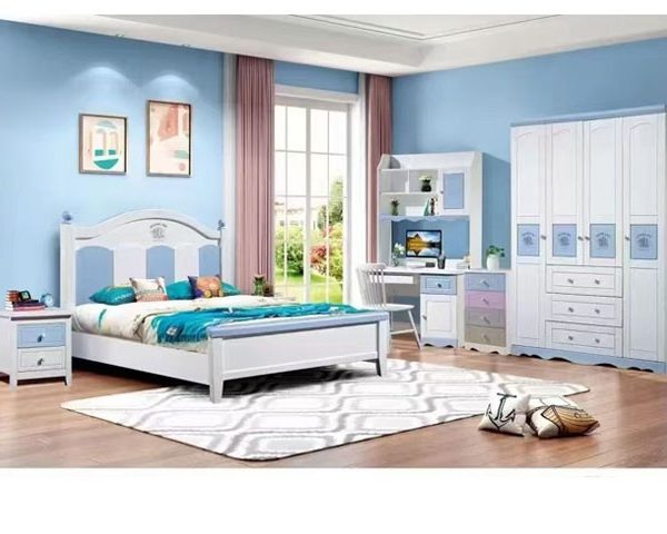 CHAMBRE A COUCHER ENFANT REF 507 BLEU/BLANC