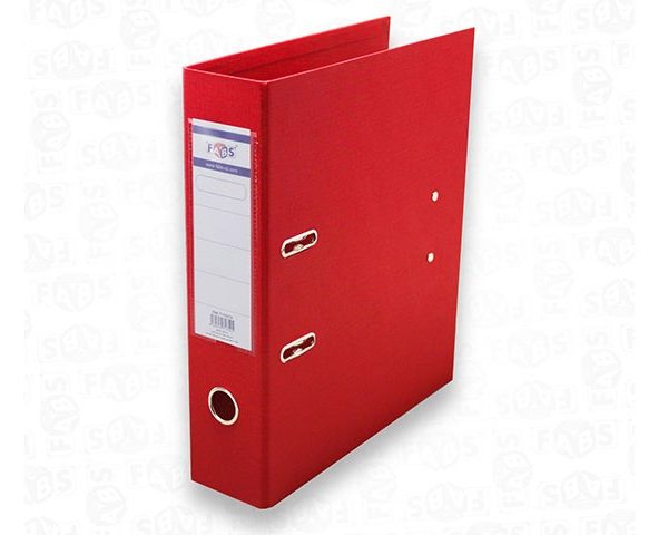 CLASSEUR LEV PVC A4 75 mm FABS AVEC PERFO DOS 75 ROUGE REF 34202