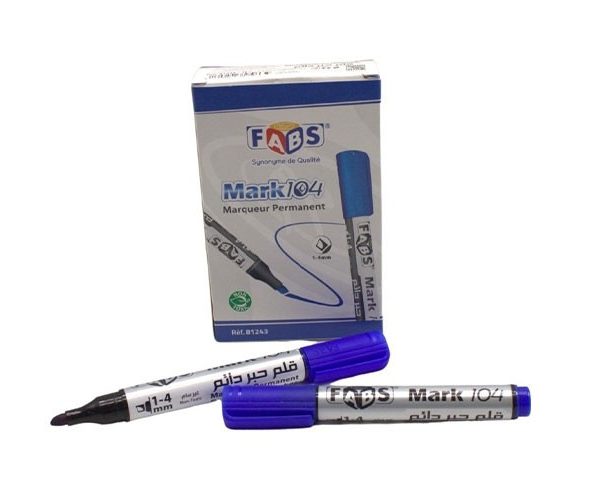 MARQUEUR PERMANENT BISEAU BLEU FABS REF 81243