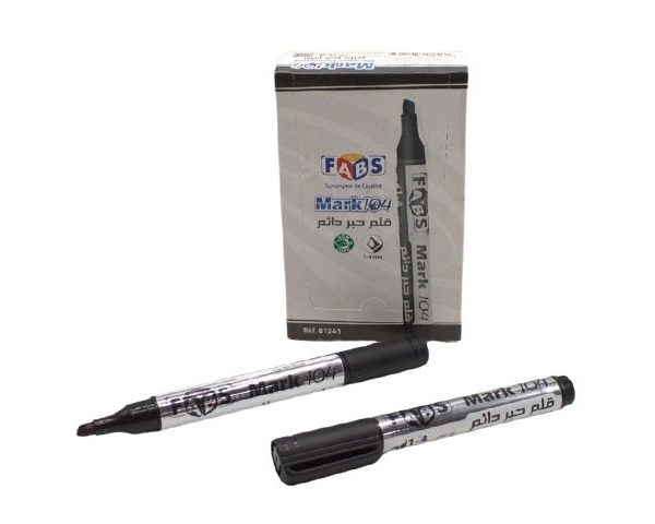 MARQUEUR PERMANENT BISEAU NOIR FABS REF 81241