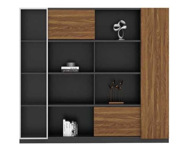 MEUBLE DE RGMT HAUT KB-604 2000*400*1800 MELAMINE TP-904 MARRON+GREY