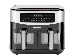 AIR FRYER GEEPAS NOIR/SILVER 2X4,5 LITRES GAF37525UK