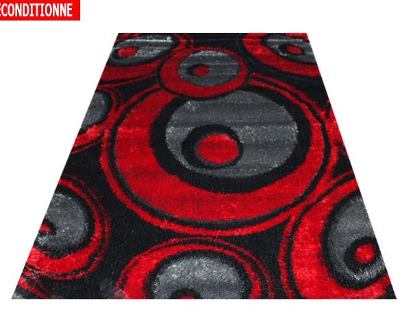 MOQUETTE SHAGY RENK 160*230 3447 B ROUGE/NOIR/GRIS RECOND