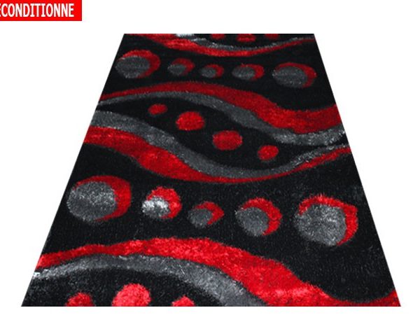 MOQUETTE SHAGY RENK 160*230 3401 C ROUGE/NOIR/GRIS RECOND