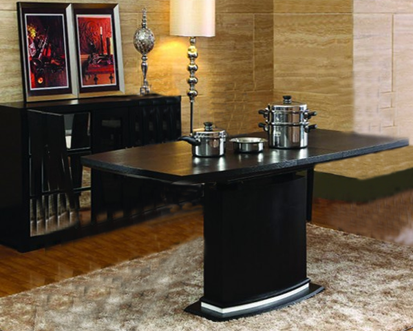 TABLE A MANGER 6 PLACES G18-4051DT 18*10*75 NOIRBLANC SANS CHAISE des