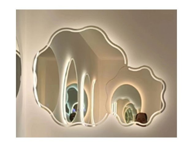 MIRROIR LED REF 7004 ROND COULEUR GOLD