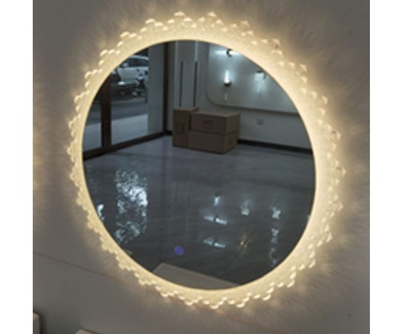 MIRROIR LED REF 8026 ROND COULEUR BEIGE