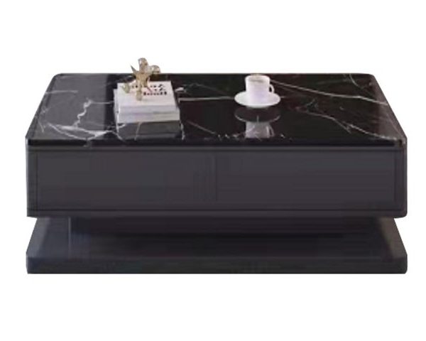 TABLE BASSE REF A2202 130*70 COUILEUER GRIS/NOIR