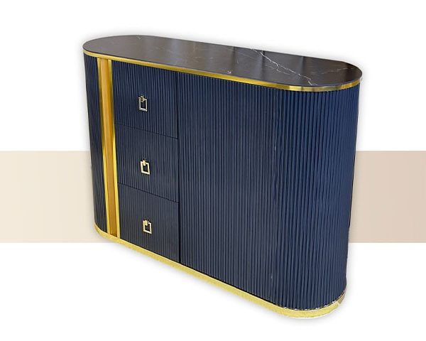 BUFFET REF C888 COULEUER GRIS/NOIR/DORE 150*40*91