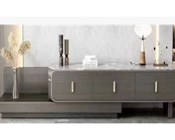 MEUBLE TV REF T10 COULEUR 180*260*40 GRIS/BLANC