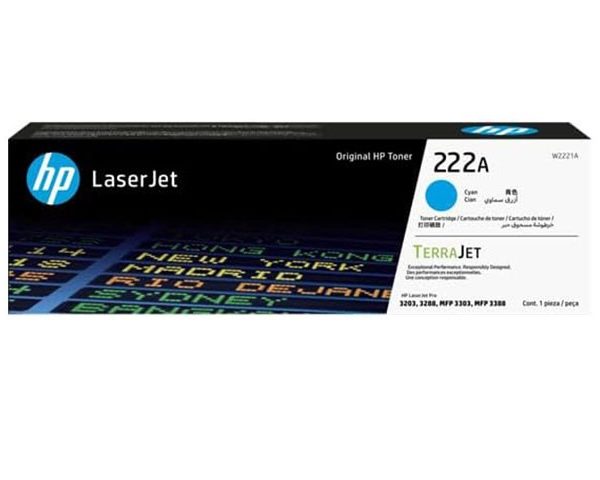 TONER HP LASERJET 222A CYAN POUR IMPRIMANTE MFP 3303sdw