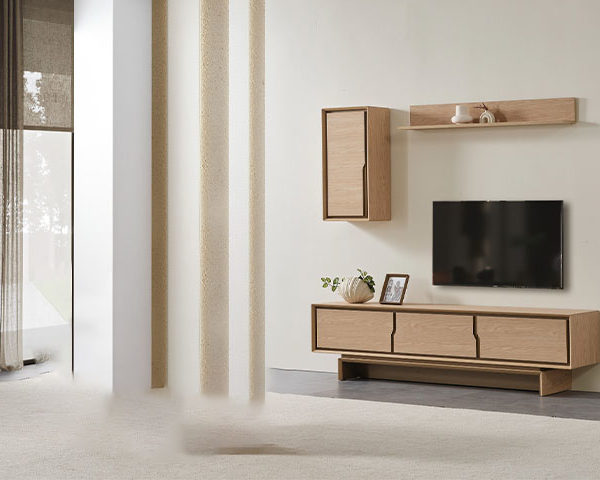 TABLE TV ROTA COULEUR BEIGE /MARRON 190X8090