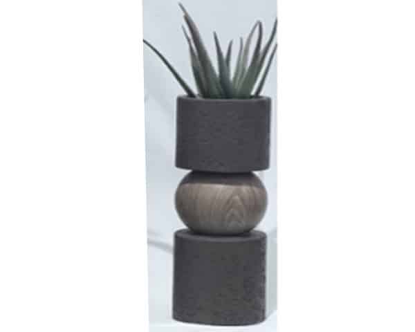 VASE DE DECORATION FLEURS REF 21-1179C MARRON 30X30X81