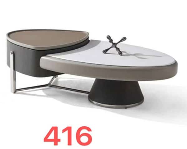 TABLE BASSE REF 416 BEIGE/BLANC/NOIR 130X70