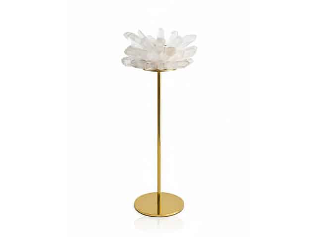 VASE DE DECORATION REF 2780 COULEUR DORE/BLANC13*13*32
