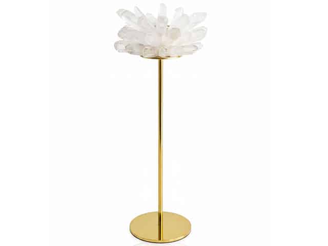 VASE DE DECORATION REF 2781 COULEUR DORE/BLANC13*13*38