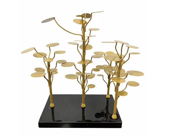 VASE DE DECORATION REF 72 COULEUR JENNA DORE/ NOIR 30*18*39