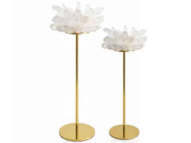 VASE DE DECORATION SET DE 2 PCS REF 2780 2781 COULEUR DORE/BLANC Z